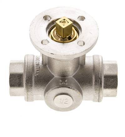 Válvula de bola de 3 vías en L G1/2'' latón ISO-Top 40bar - BL3BAL