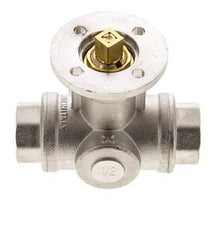 Válvula de bola de 3 vías en L G1/2'' latón ISO-Top 40bar - BL3BAL