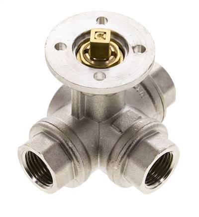 Válvula de bola de 3 vías en L G1/2'' latón ISO-Top 40bar - BL3BAL