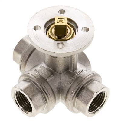 Válvula de bola de 3 vías en L G1/2'' latón ISO-Top 40bar - BL3BAL