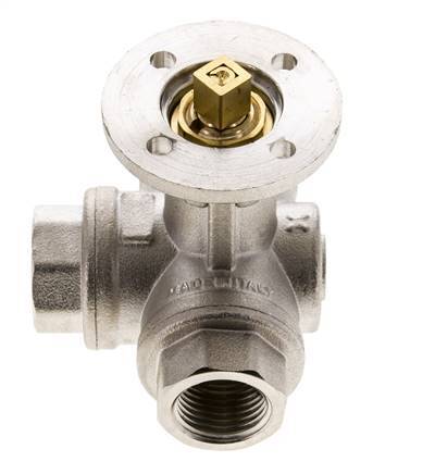 Válvula de bola de 3 vías en L G1/2'' latón ISO-Top 40bar - BL3BAL