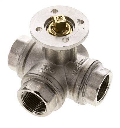 Válvula de bola de 3 vías en L G3/4'' latón ISO-Top 40bar - BL3BAL