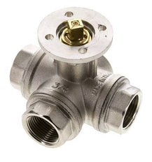 Válvula de bola de 3 vías en L G3/4'' latón ISO-Top 40bar - BL3BAL