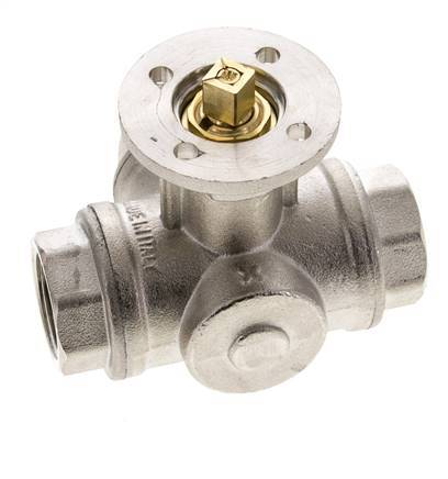 Válvula de bola de 3 vías en L G3/4'' latón ISO-Top 40bar - BL3BAL