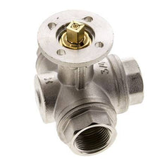 Válvula de bola de 3 vías en L G3/4'' latón ISO-Top 40bar - BL3BAL