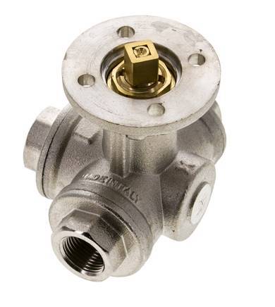 Válvula de bola de 3 vías en L G3/8'' latón ISO-Top 40bar - BL3BAL