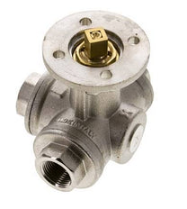 Válvula de bola de 3 vías en L G3/8'' latón ISO-Top 40bar - BL3BAL