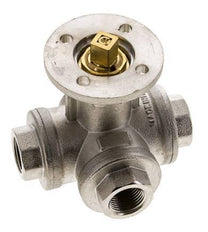 Válvula de bola de 3 vías en L G3/8'' latón ISO-Top 40bar - BL3BAL