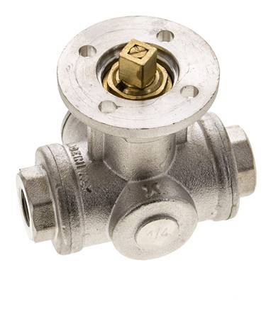 Válvula de bola de 3 vías en T G1/4'' de latón ISO-Top 40bar - BL3BAT