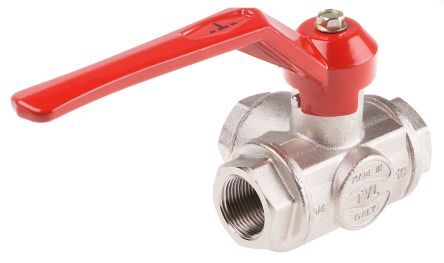 Válvula de bola de 3 vías con puerto en T G2'' Latón PTFE/NBR 35 bar - BL3BM