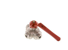 Válvula de bola de 3 vías en L G1/4'' Latón PTFE/NBR 55 bar - BL3BM