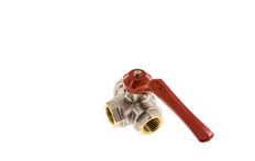 Válvula de bola de 3 vías en L G1'' Latón PTFE/NBR 45 bar - BL3BM