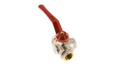 Válvula de bola de 3 vías en L G1'' Latón PTFE/NBR 45 bar - BL3BM