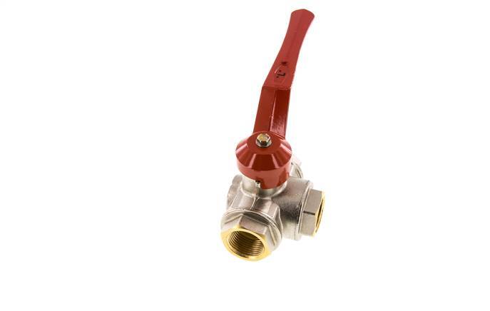 Válvula de bola de 3 vías en L G1'' Latón PTFE/NBR 45 bar - BL3BM