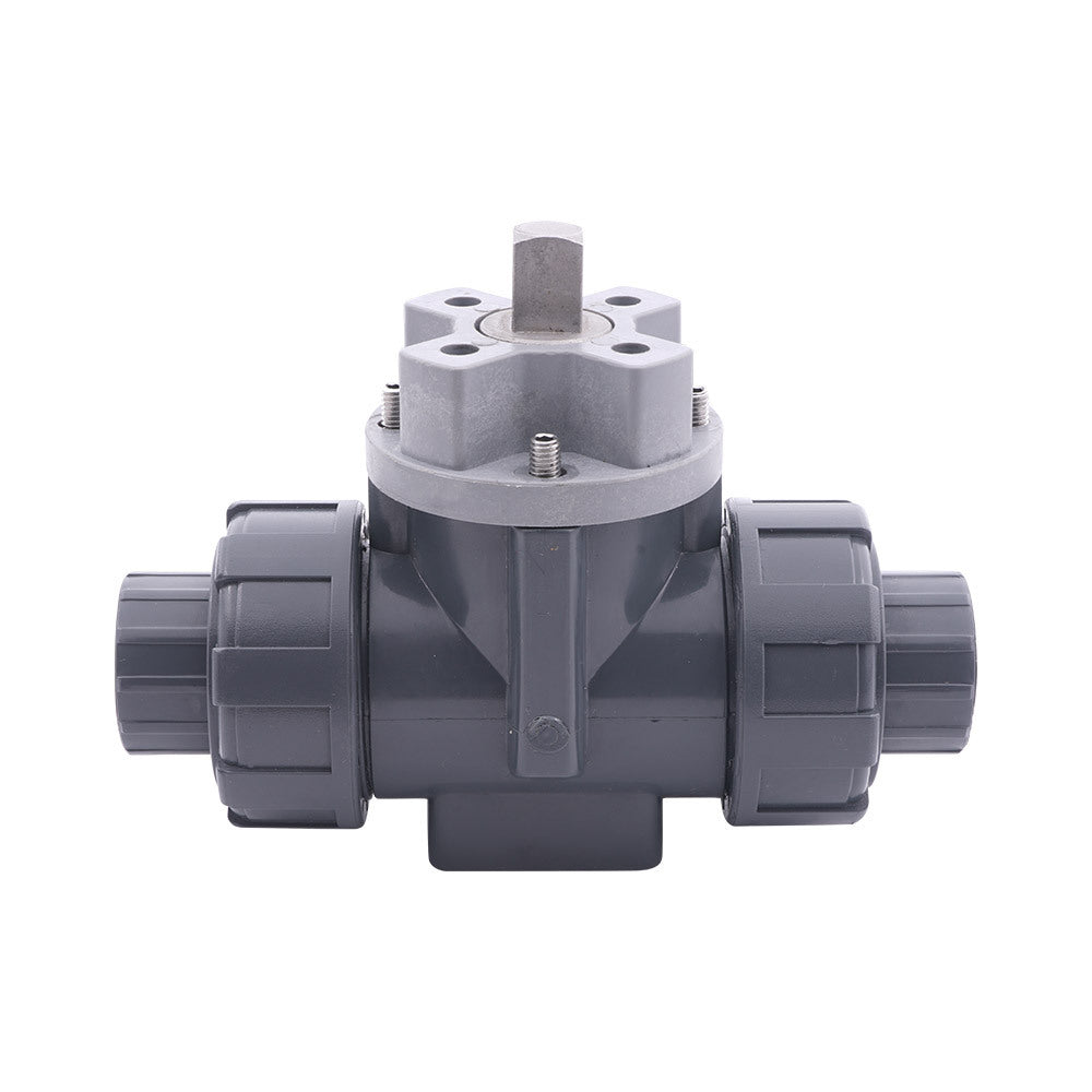 Manguito para Cementar 25 mm L-bore Válvula de Bola PVC de 3 Vías ISO-Top 10 bar PTFE/EPDM