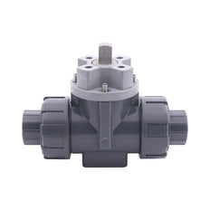 G2'' válvula de bola PVC de 3 vías taladro en T ISO-Top F05 10 bar PTFE/EPDM