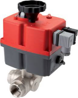 G1/4'' T-port 24-240V AC/DC Fail-Safe 3-Way Válvula de bola de acero inoxidable