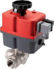 G1/4'' puerto L 24-240V AC/DC Válvula de bola de acero inoxidable de 3 vías a prueba de fallos