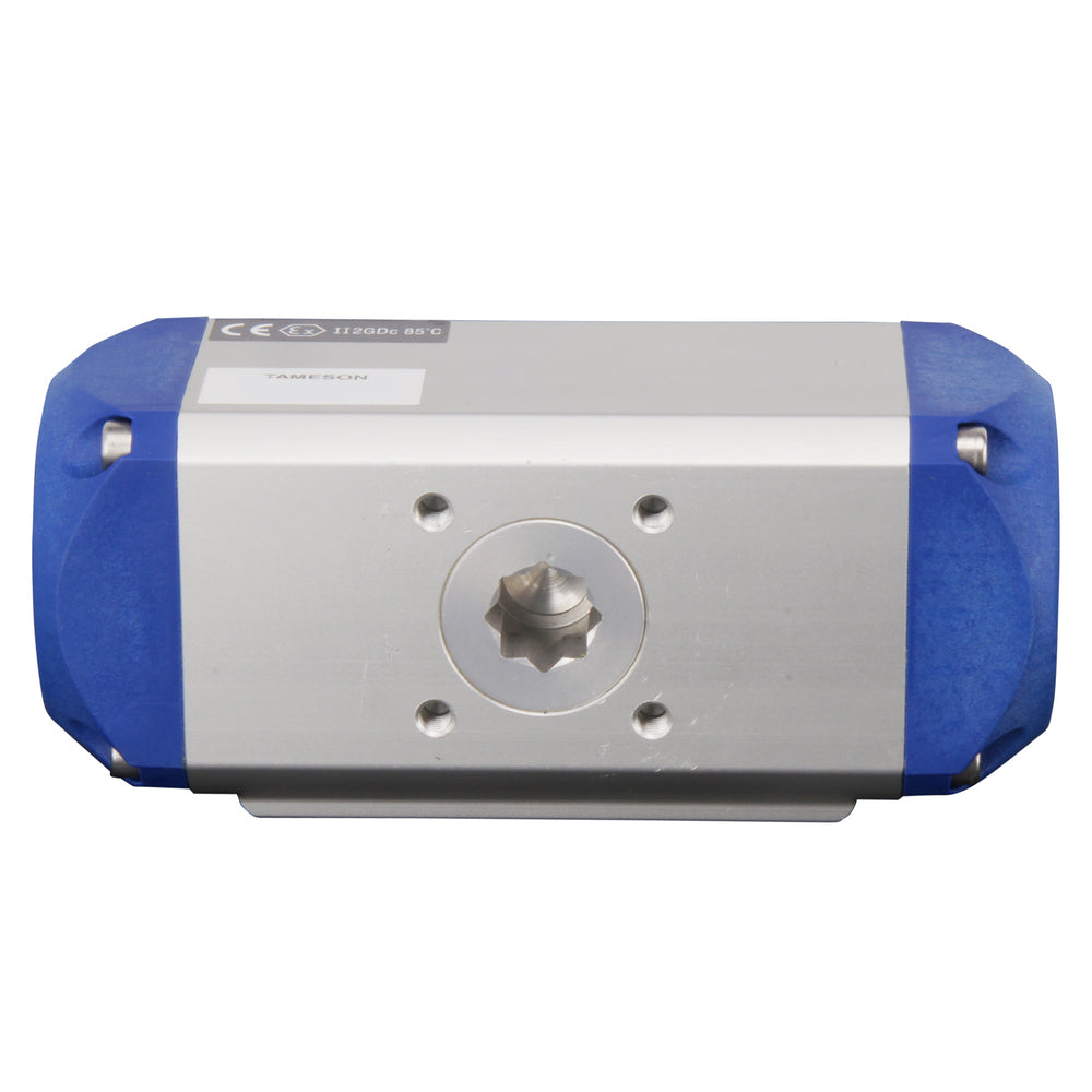 Válvula de bola neumática G1-1/2'' de 3 vías y puerto en L de acero inoxidable y doble efecto - BL3SA