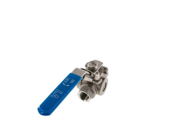 G 1/2 Pulgada Válvula De Bola De Acero Inoxidable De 3 Vías En L
