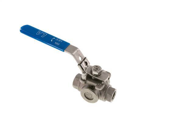 G 1/2 Pulgada Válvula De Bola De Acero Inoxidable De 3 Vías En L