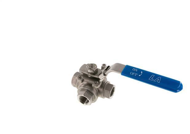 G 1/2 Pulgada Válvula De Bola De Acero Inoxidable De 3 Vías En L