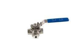 Válvula De Bola De Acero Inoxidable En L De 3 Vías G 1/4 Pulgada