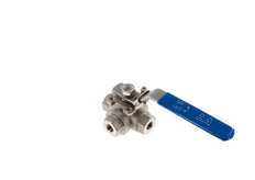Válvula De Bola De Acero Inoxidable En L De 3 Vías G 1/4 Pulgada