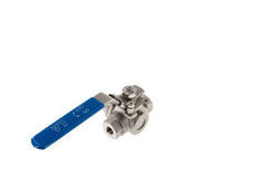 Válvula De Bola De Acero Inoxidable En L De 3 Vías G 1/4 Pulgada