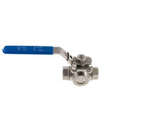 Válvula De Bola De Acero Inoxidable En L De 3 Vías G 1/4 Pulgada