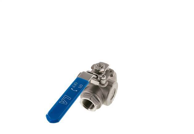 G 3/4 Pulgada Válvula De Bola De Acero Inoxidable De 3 Vías L-Port