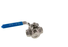 G 3/4 Pulgada Válvula De Bola De Acero Inoxidable De 3 Vías L-Port