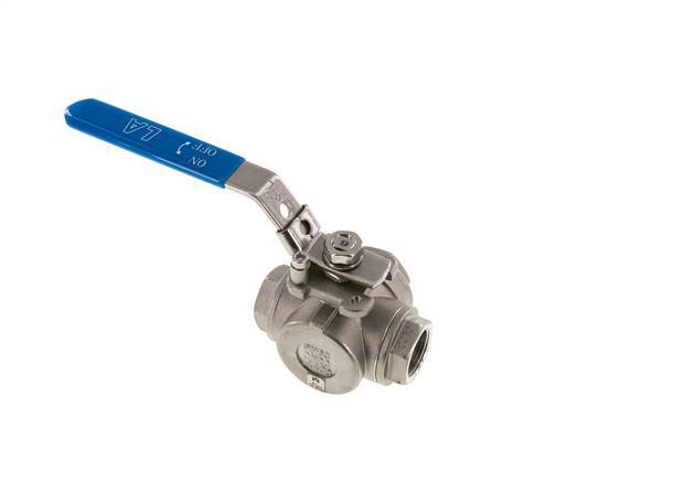 G 3/4 Pulgada Válvula De Bola De Acero Inoxidable De 3 Vías L-Port