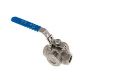 G 3/4 Pulgada Válvula De Bola De Acero Inoxidable De 3 Vías L-Port