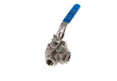 G 3/4 Pulgada Válvula De Bola De Acero Inoxidable De 3 Vías L-Port