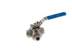 G 3/4 Pulgada Válvula De Bola De Acero Inoxidable De 3 Vías L-Port