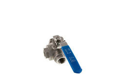 G 3/4 Pulgada Válvula De Bola De Acero Inoxidable De 3 Vías L-Port