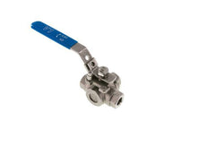 G 3/8 Pulgada Válvula De Bola De Acero Inoxidable De 3 Vías T-port