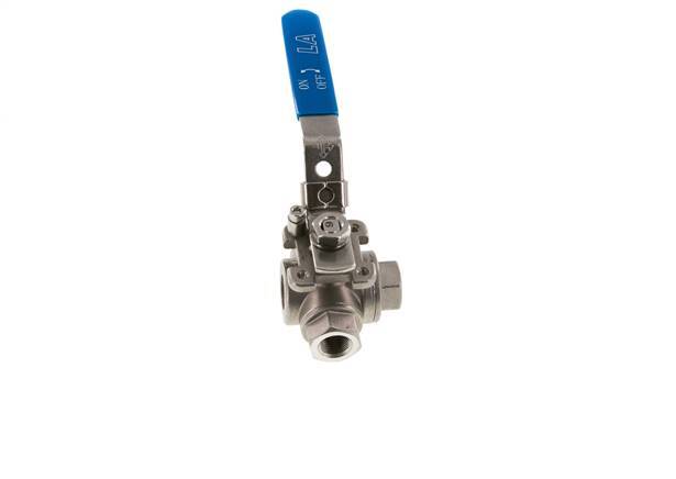 G 3/8 Pulgada Válvula De Bola De Acero Inoxidable De 3 Vías T-port