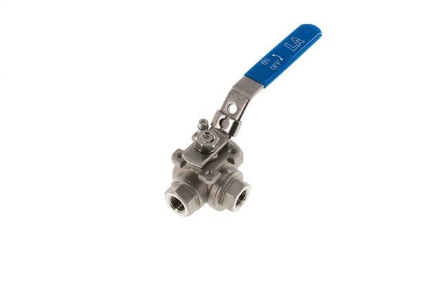 G 3/8 Pulgada Válvula De Bola De Acero Inoxidable De 3 Vías T-port