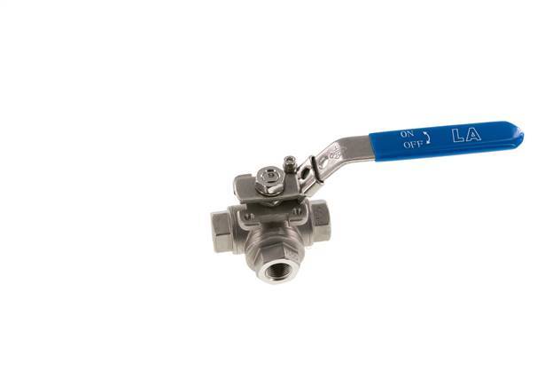 G 3/8 Pulgada Válvula De Bola De Acero Inoxidable De 3 Vías T-port
