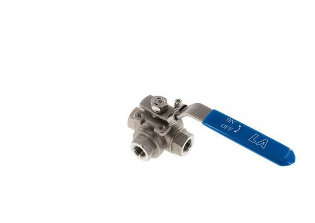 G 3/8 Pulgada Válvula De Bola De Acero Inoxidable De 3 Vías T-port