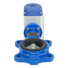 Válvula de mariposa neumática tipo wafer DN25 (1 pulgada) GG25-Acero inoxidable-EPDM Cerrada por muelle - BFLW