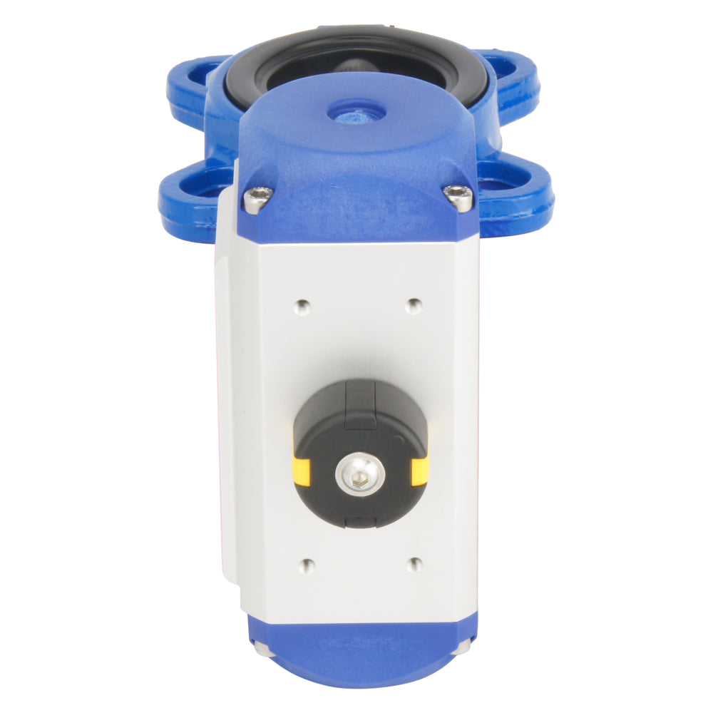 Válvula de mariposa neumática wafer DN40 (1-1/2 pulgadas) GGG40-Acero inoxidable-FKM Doble efecto - BFLW