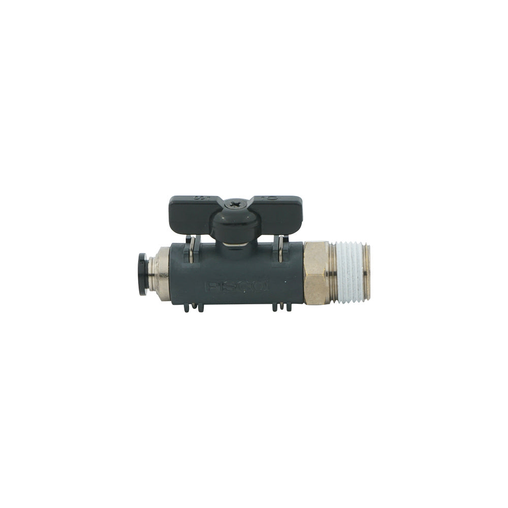 válvula de bola de 2 vías recta de 6mm - R3/8" Serie 20