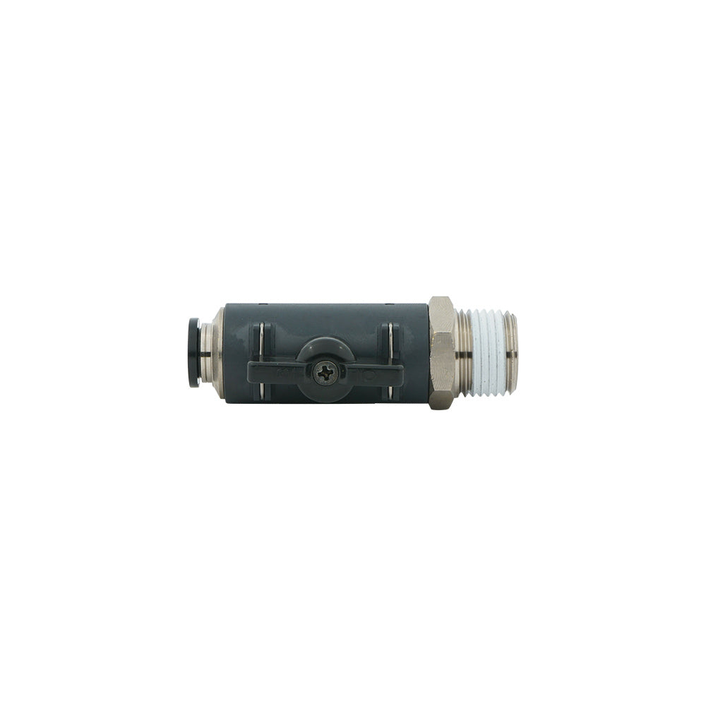 válvula de bola de 2 vías recta de 12mm - R1/4" Serie 60