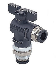 válvula de bola de 2 vías con codo de unión de 12 mm - 12 mm Serie 60