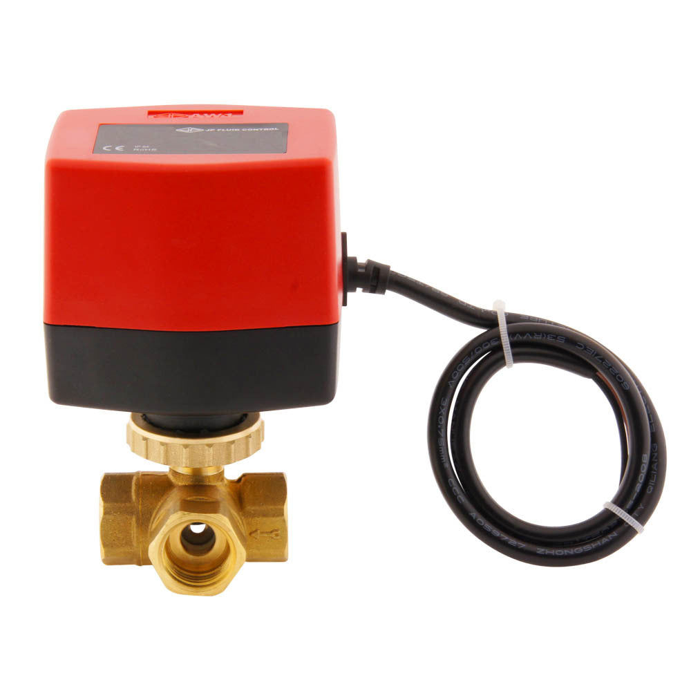 Válvula de bola electrica BW3 1/2'' 3 vías 24V AC 3 puntos