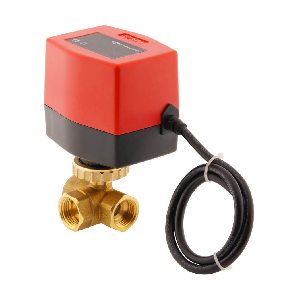 Válvula de bola electrica BW3 1/2'' Rele de 3 vías 24V AC