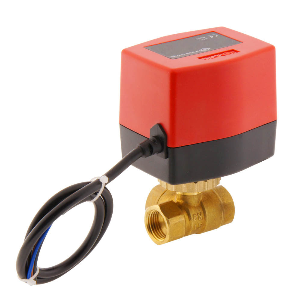 Válvula de bola electrica BW3 1/2'' 3 vías 120V AC 3 puntos